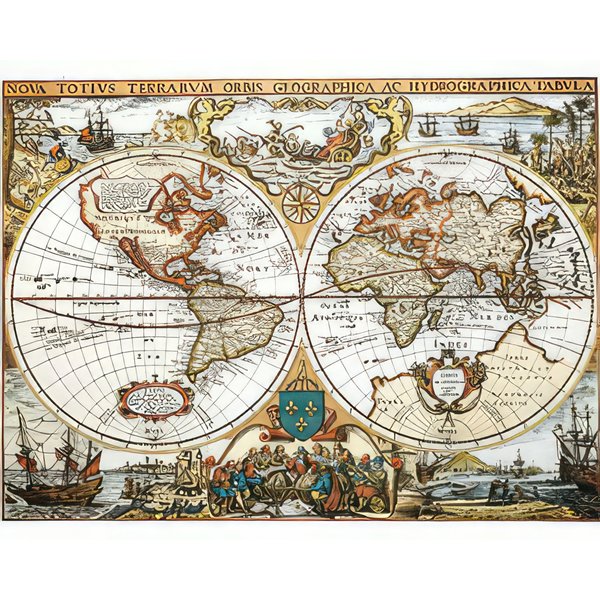 Poster Carte du monde historique