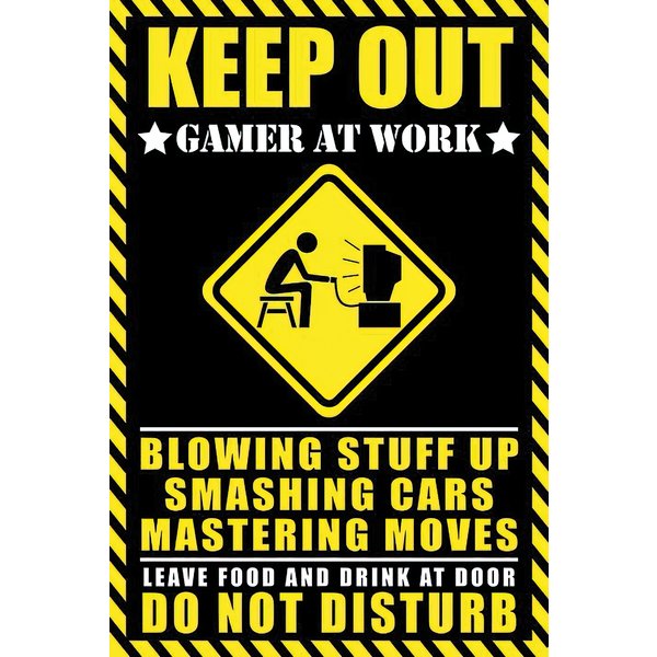 Poster Keep Out - Gamer at Work 