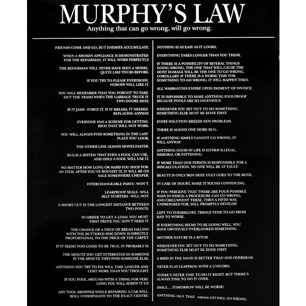 Poster Murphy's Law (en anglais) 