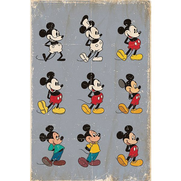 Poster Mickey Mouse Evolution