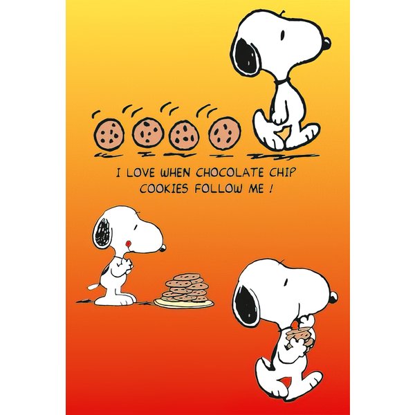 POSTER COOKIES FOLLOWING SNOOPY