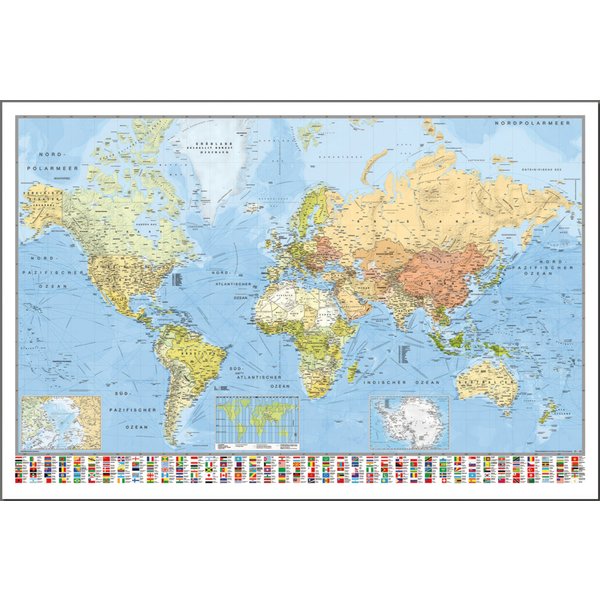 Poster de la carte du monde