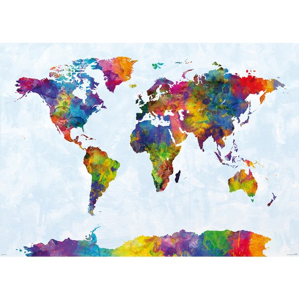 Poster de la carte du monde. 