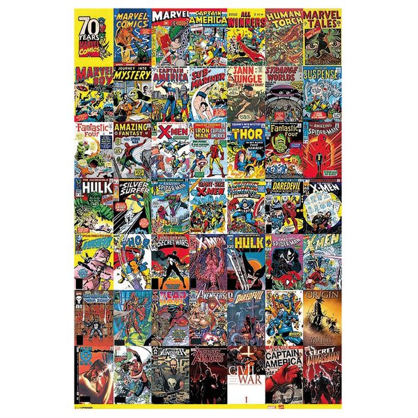 Poster Marvel Comics Rétro -