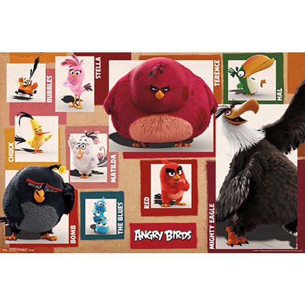 Poster Angry Birds "Personnages"