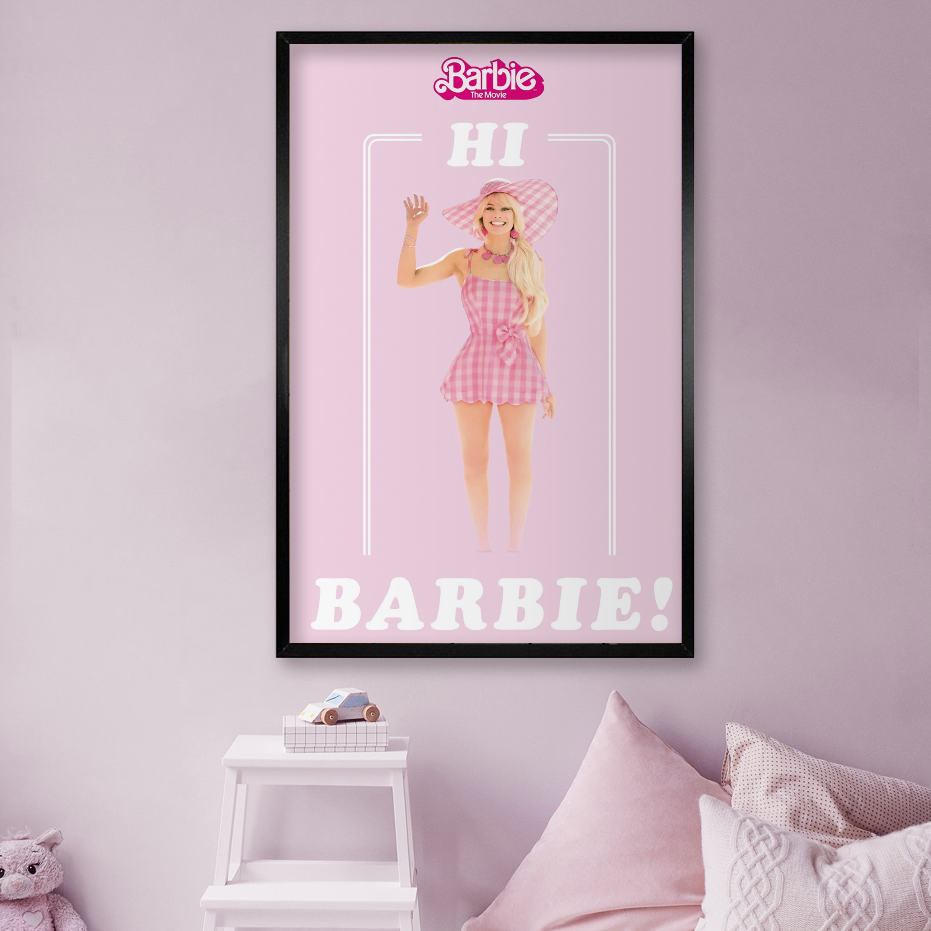 Poster for Sale avec l'œuvre « Barbie rousse intérieure, avec