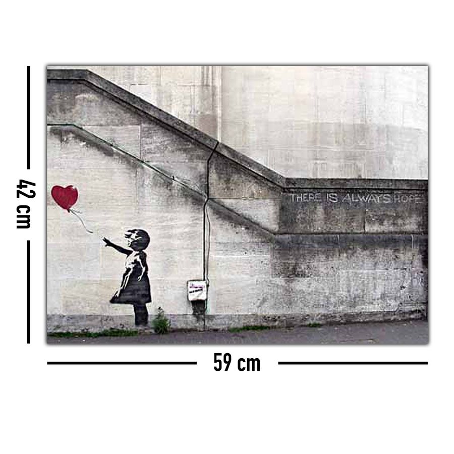 Tableau Banksy la petite fille au ballon - affiche décoration