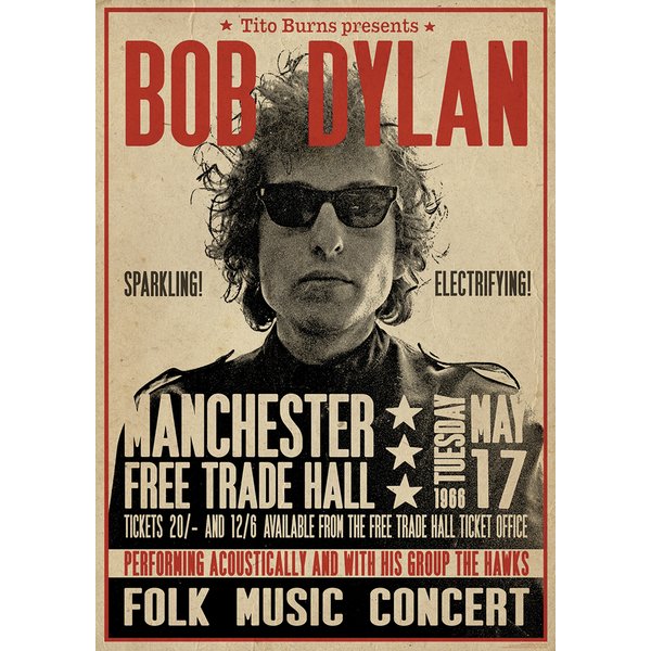 Poster Bob Dylan - Manchester