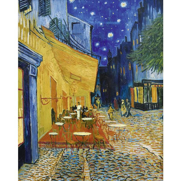 Terrasse de café la nuit