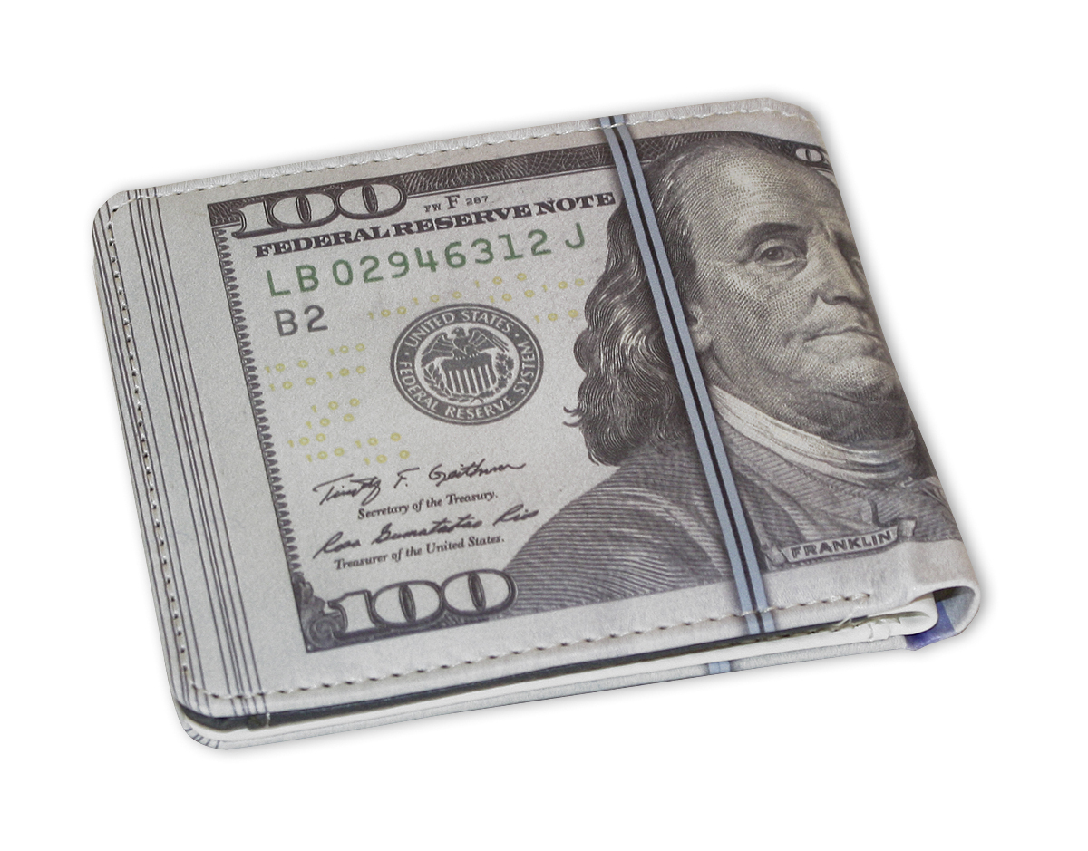 Portefeuille Billet de 100 Dollars nouveau design 