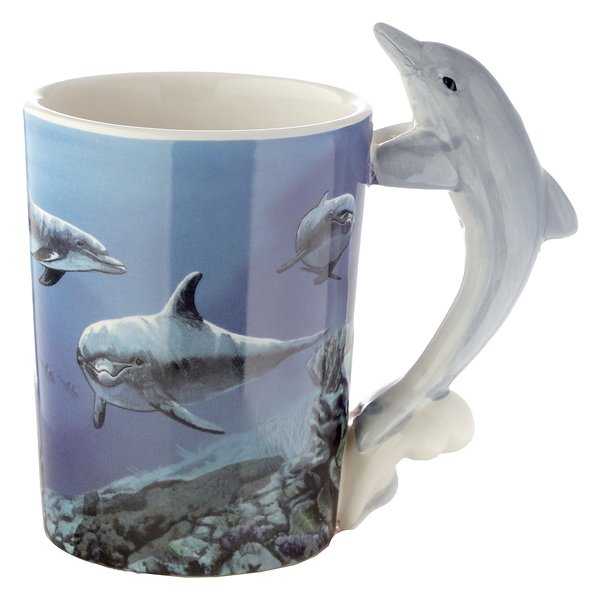 Tasse avec anse 3D Dauphin -