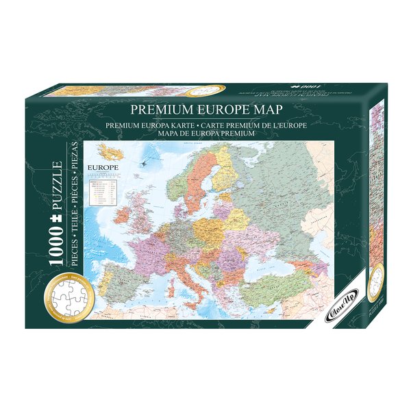 Puzzle Carte d'Europe 1000 pièces - Europe - 68 x 48 cm Carte Premium 2021