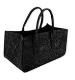 Sac en feutre anthracite pour bois de cheminée