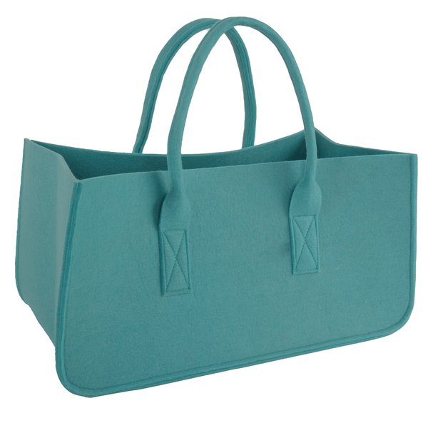 Sac en feutre pour bois de chauffage Turquois