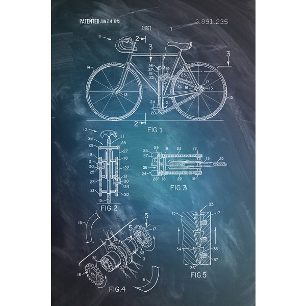 Poster Dessin de Brevet Vélo [Dimensions]