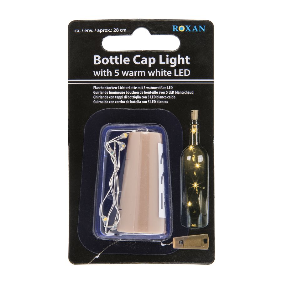 Gurilande lumineuse Bouchon de bouteille avec 5 LED, sur Close Up