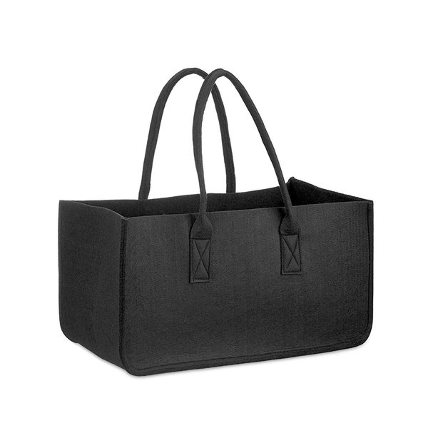 Sac en feutre pour le bois de chauffage Noir