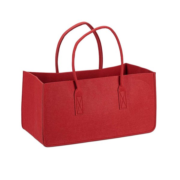Sac en feutre pour le bois de chauffage Noir