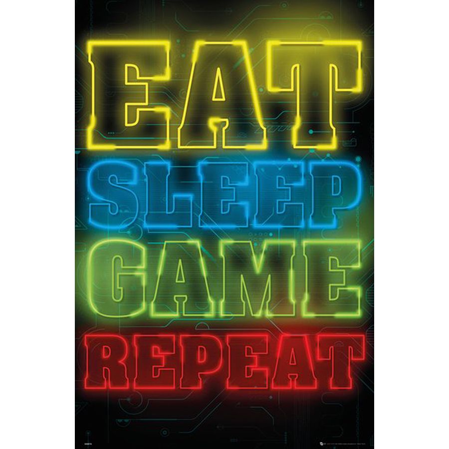  Poster Gaming  Eat Sleep Game Repeat en vente sur 