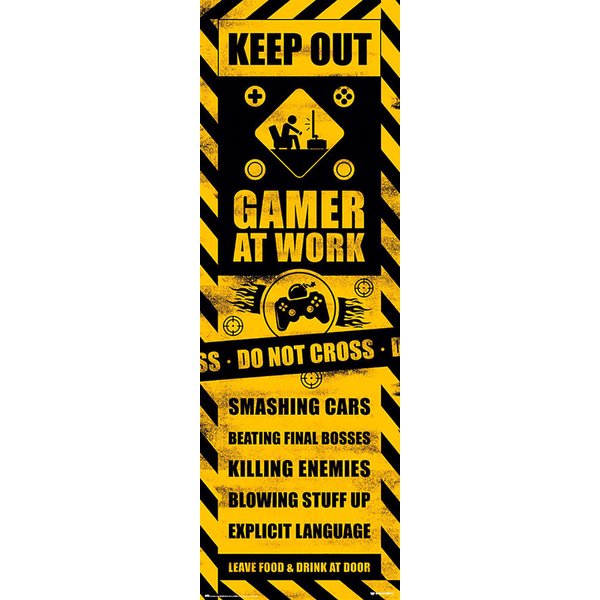 Poster de porte Gamer At Work -