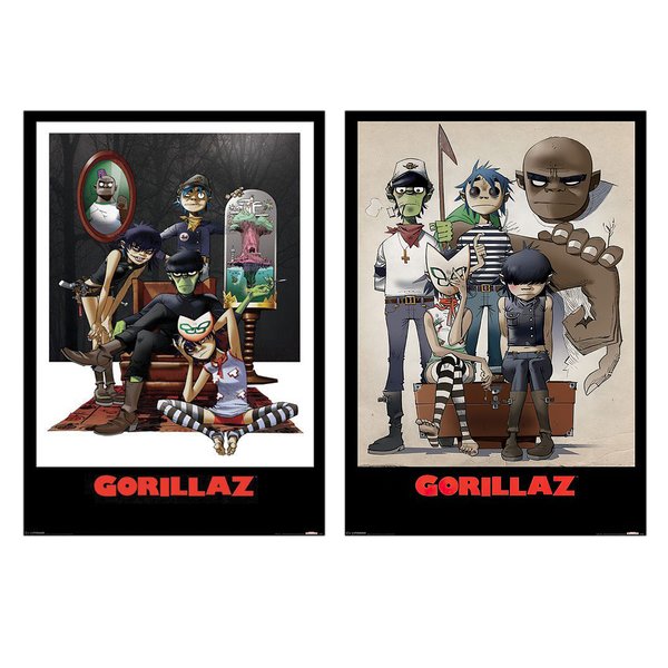 Set de 2 Posters Gorillaz - Band Members