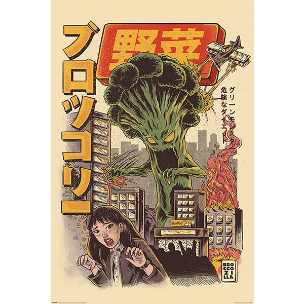 Poster Illustrata - Broccozilla