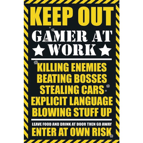 Poster KEEP OUT - GAMER AT WORK