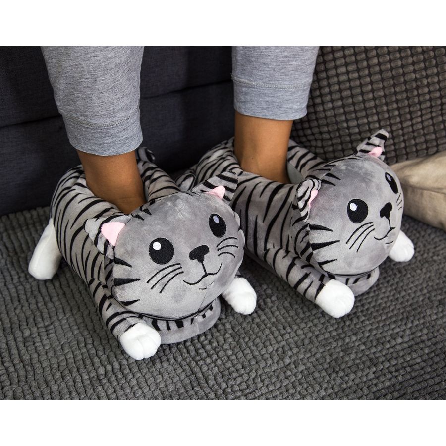 Chaussons En Peluche Chat En Vente Sur Close Up Chaussons En Peluche Chat En Vente Sur Close Up