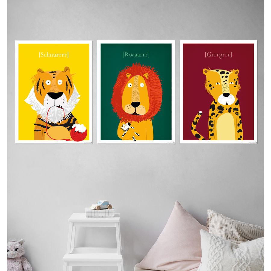 Set de 3 Posters Chambre des enfants F lins en vente Set de 3 Posters Chambre des enfants F lins en vente