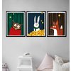 Set de 3 Posters Chambre des enfants -