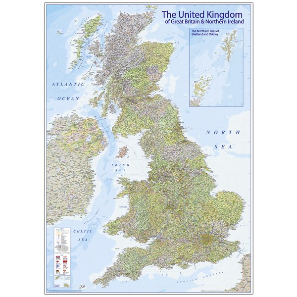 Carte Grande-Bretagne 2020 