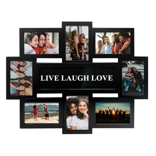 Cadre photo noir LIVE-LAUGH-LOVE