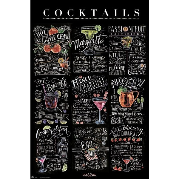 Poster Lily & Val - Cocktails