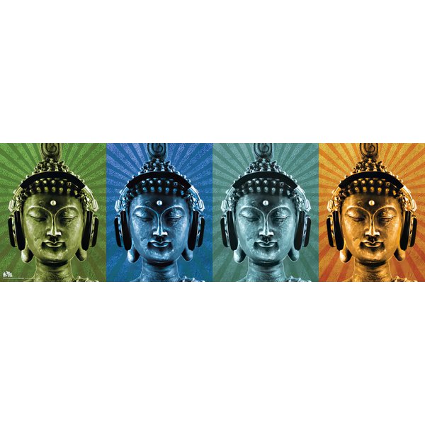 Poster McFly Bouddha portant des écouteurs 