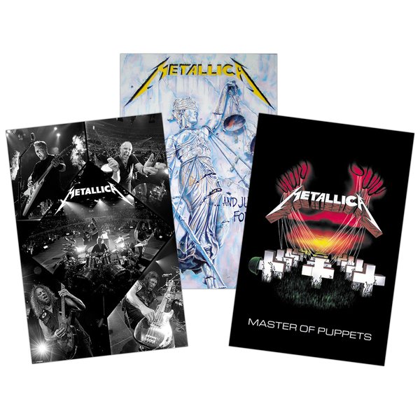 Set de 3 Posters Metallica - Master/Justice/Live