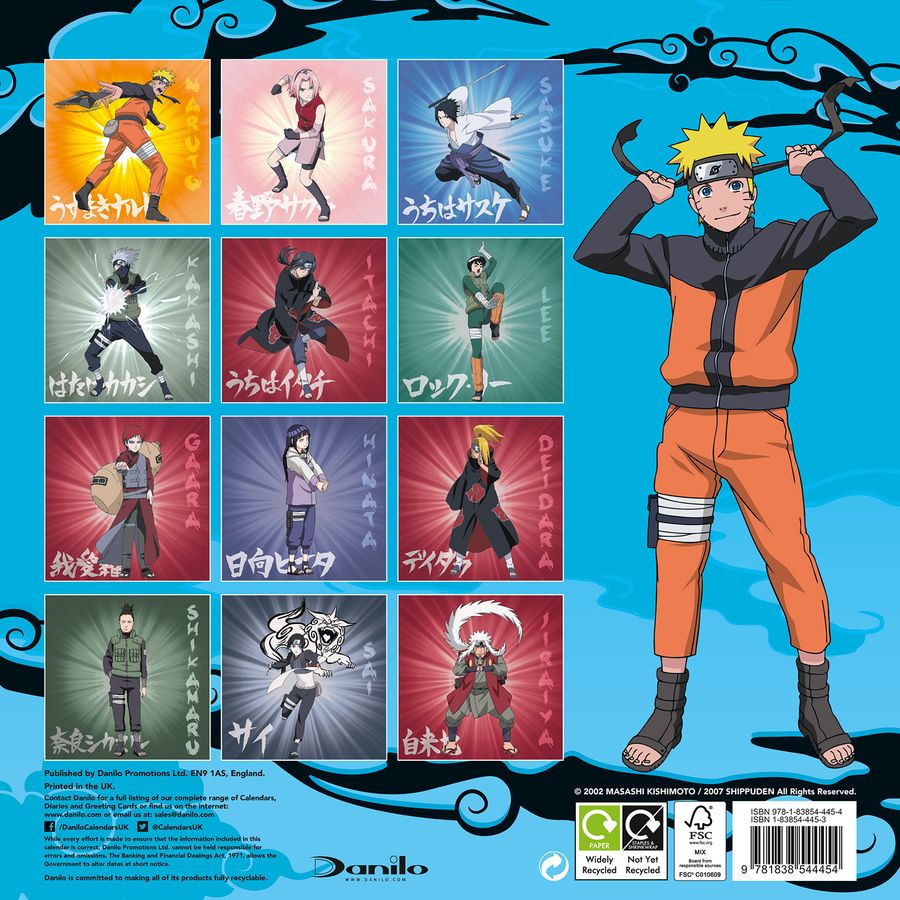 Calendrier 2021 - Naruto Shippuden, en vente sur Close Up