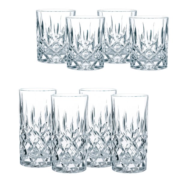 Set de 4 Verres à long drink & 4 Verres à whiskey Nachtmann -