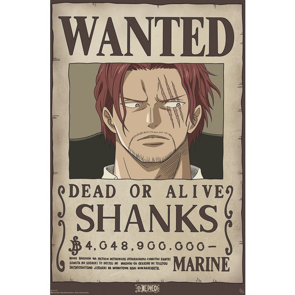 Poster One Piece - Wanted Shanks