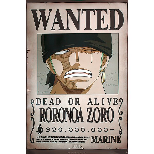 Poster One Piece Wanted Dead or Alive - 