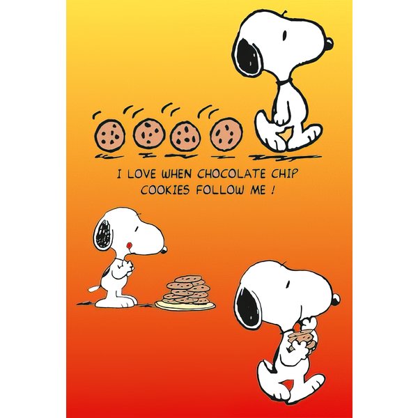 POSTER COOKIES FOLLOWING SNOOPY