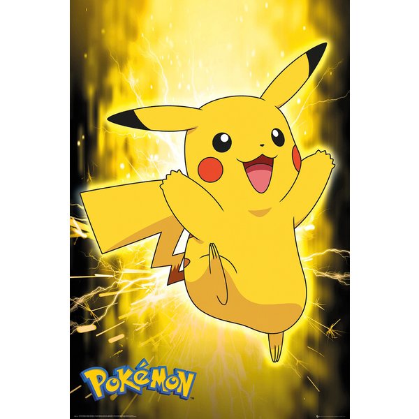 Poster Pokémon - Pikachu Néon