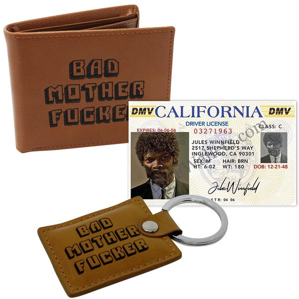 Set Porte-monnaie et Certificat et Porte-clés Pulp Fiction -