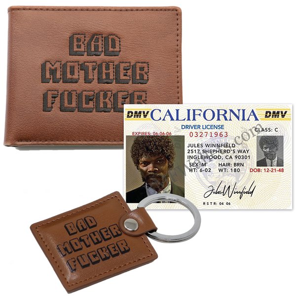 Set Porte-monnaie et Certificat et Porte-clés Pulp Fiction -