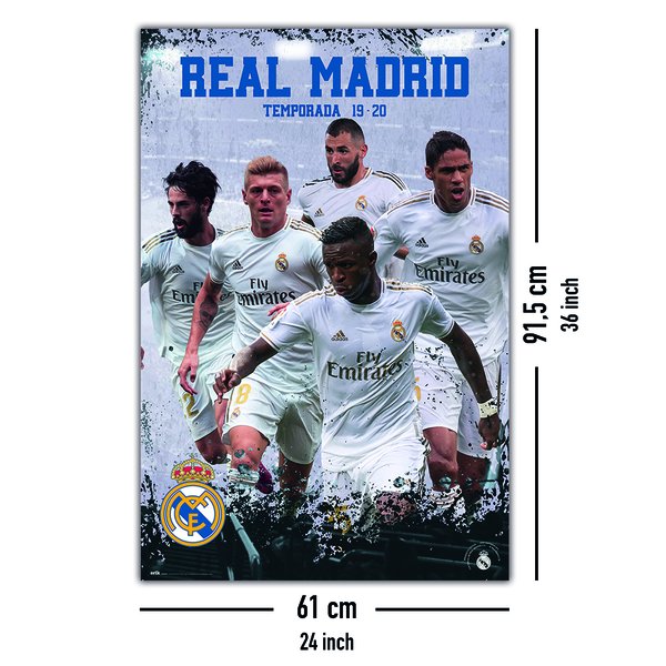 Poster Real Madrid Équipe Saison 2019/20, en vente sur Close Up
