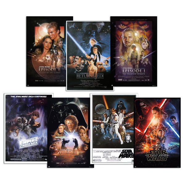 Set de 7 Posters Star Wars - Episode 1 - 7 Version 1 [61 x 91,5 cm]
