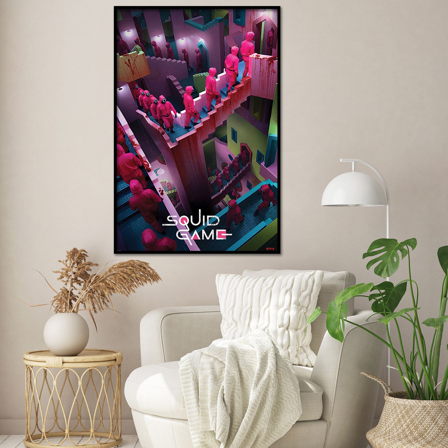 Poster Squid Game - Crazy Stairs, Wall Art, Gifts & Merchandise