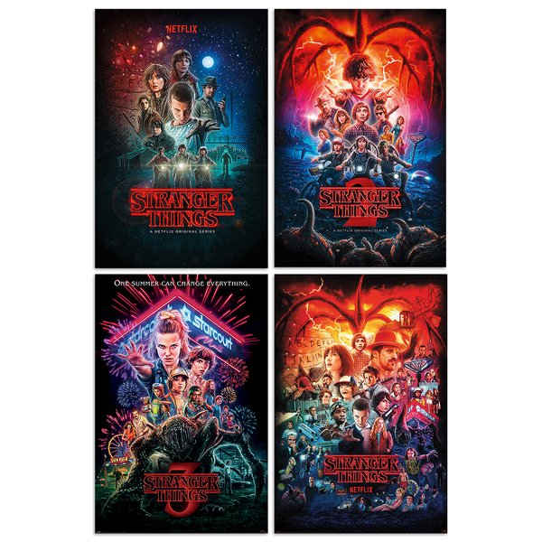 Set de 4 Posters Stranger Things -