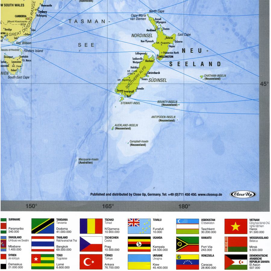 Poster de la carte du monde Grand Format: 140x100 cm ...