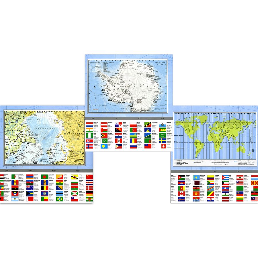 Carte du monde Planetary Visions - Posters grand format ...