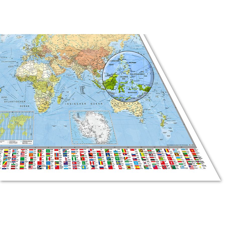 Poster De La Carte Du Monde Grand Format 140x100 Cm